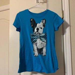 Girls French bulldog shirt